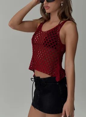 Shikarni Knit Top Red