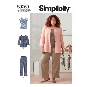 Simplicity Pattern 9269 Women's Jacket, Knit Top & Pants