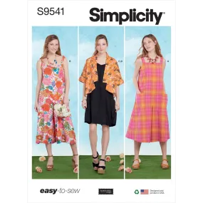 Simplicity Sewing Pattern S9541 Misses' Jumpsuits, Dress and Jacket