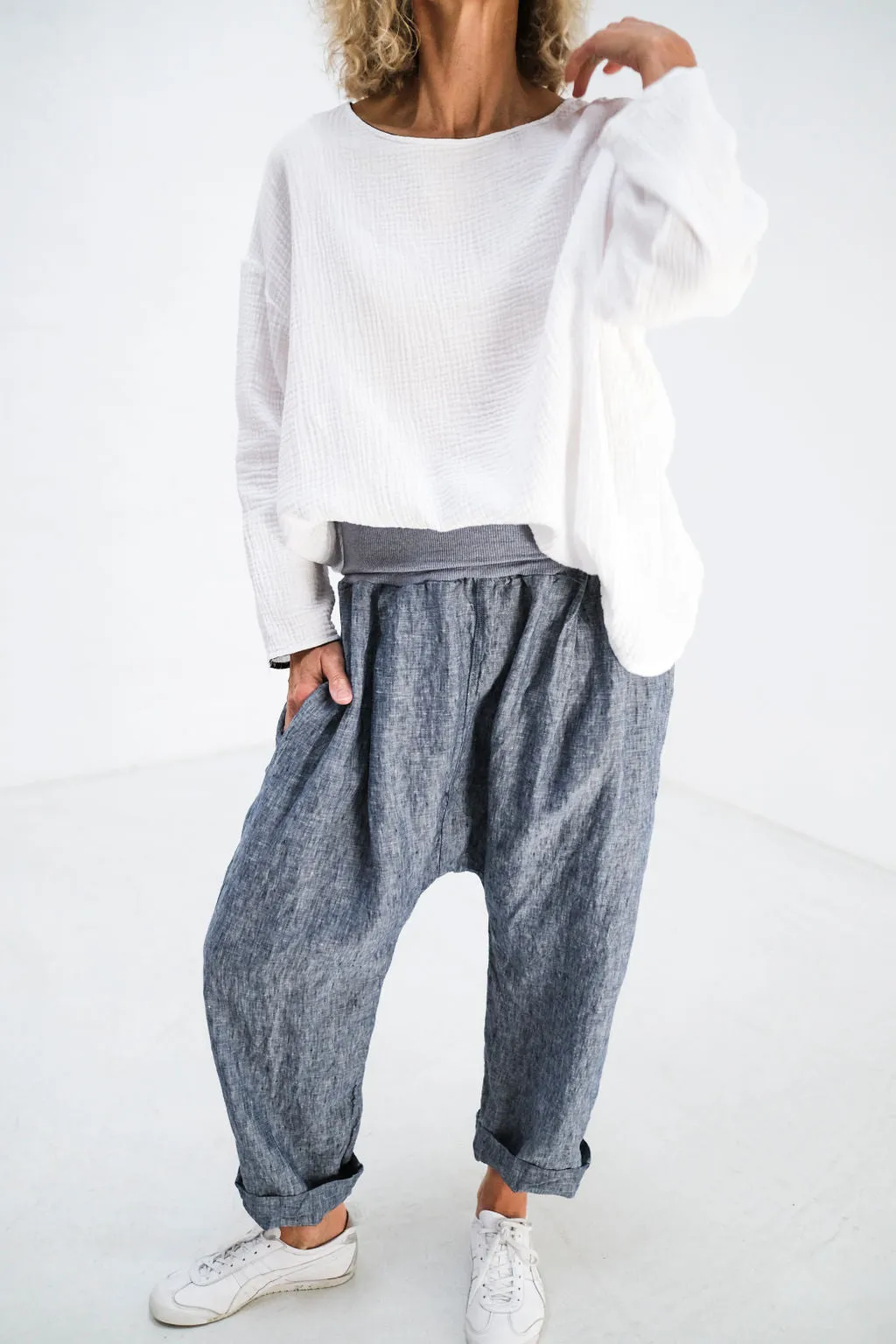 SLOUCH PANT LIGHT CHAMBRAY