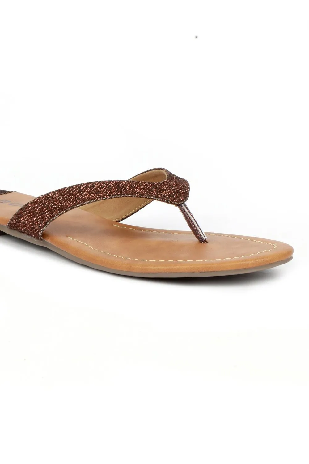 SOLES Vintage Bronze Flat Sandals