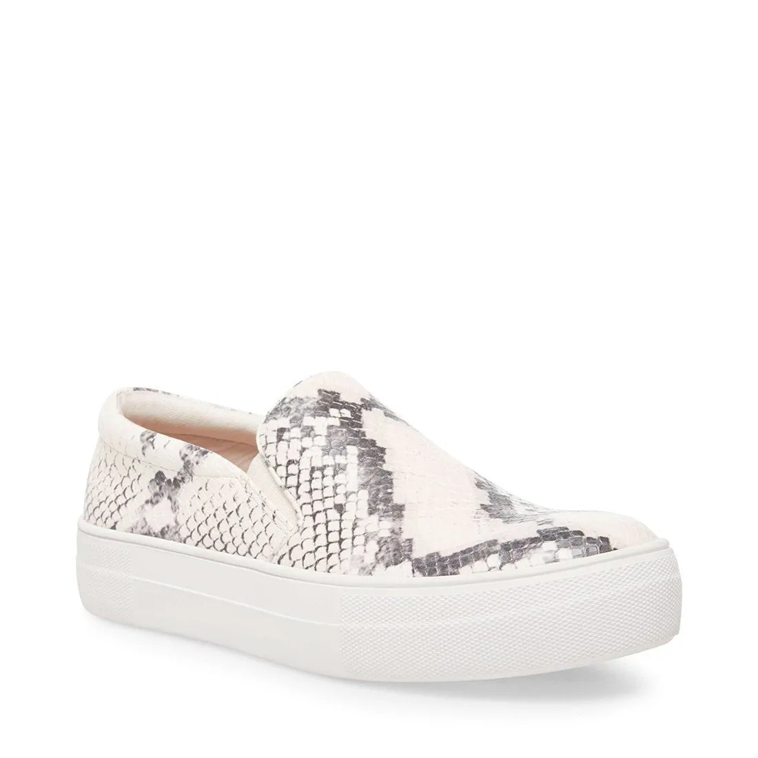 Steve Madden Women's Gills Slip-On Platform Sneaker - Beige Snake