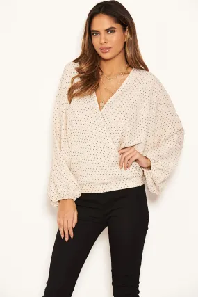 Stone Polka Dot Wrap Over Top