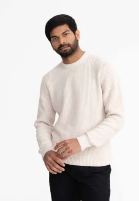 Strickpullover RAVI cream melange | MELAWEAR