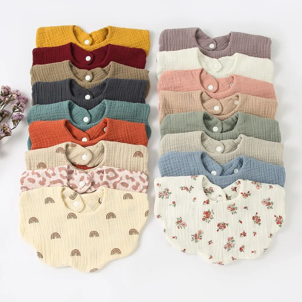 Stylish & Functional Soft Cotton Baby Bibs