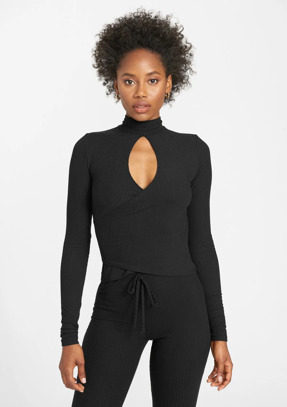 Tall Elana Long Sleeve Cropped Top