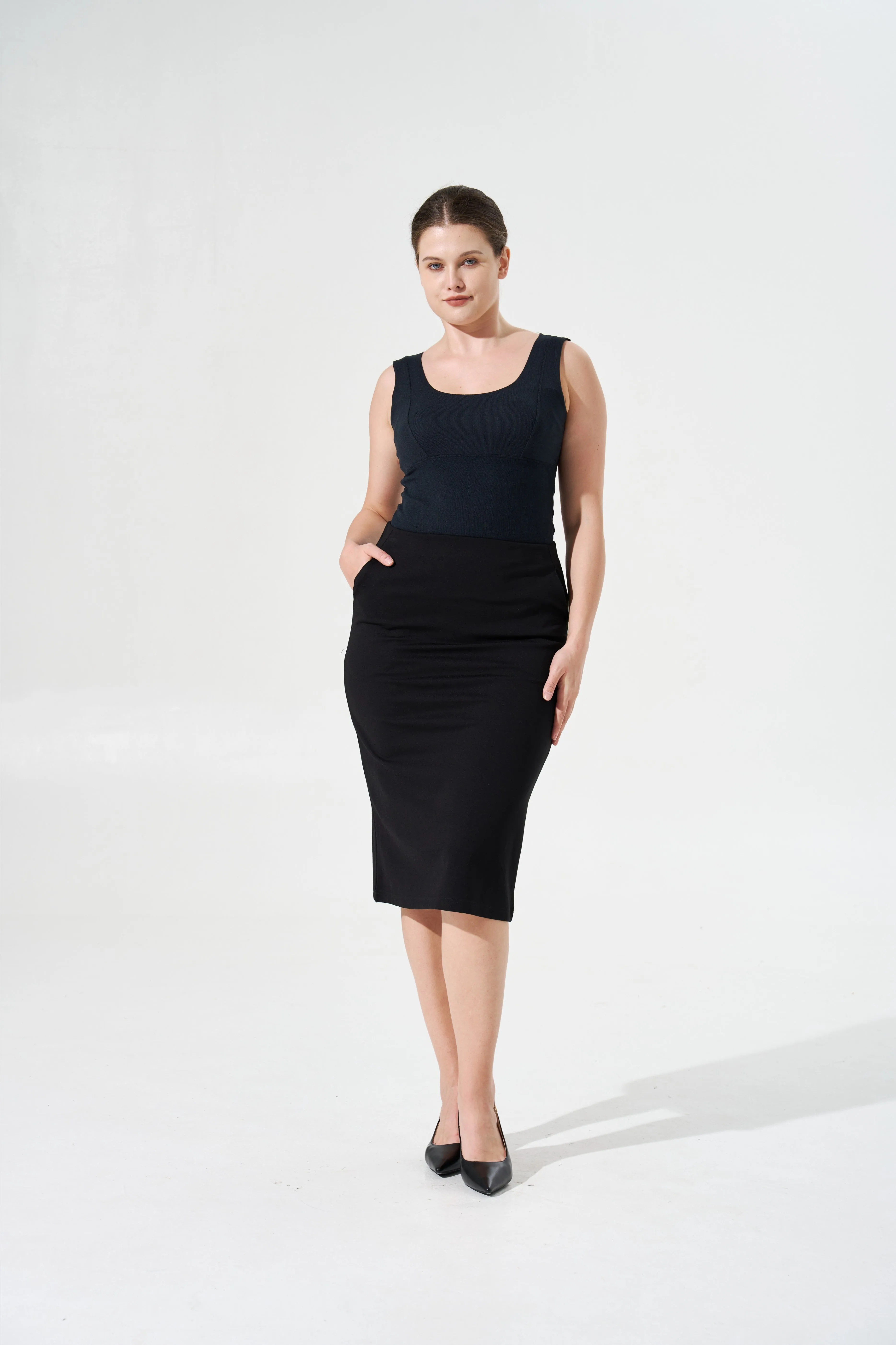 Tangs Display - Cooling, Wrinkle-Free, Stretchy Whimsy Skirt With Pockets & Tummy Control