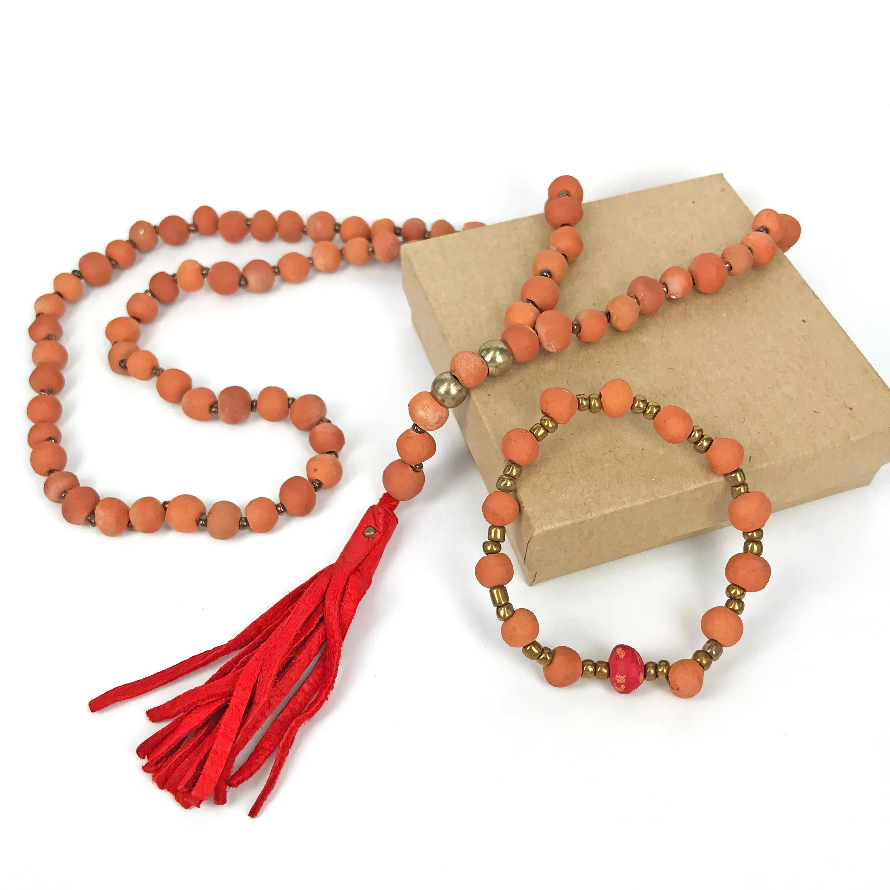 Terra Cotta Tassel Set