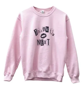 Thank U, Next Light Pink Graphic Unisex Crewneck Sweatshirt