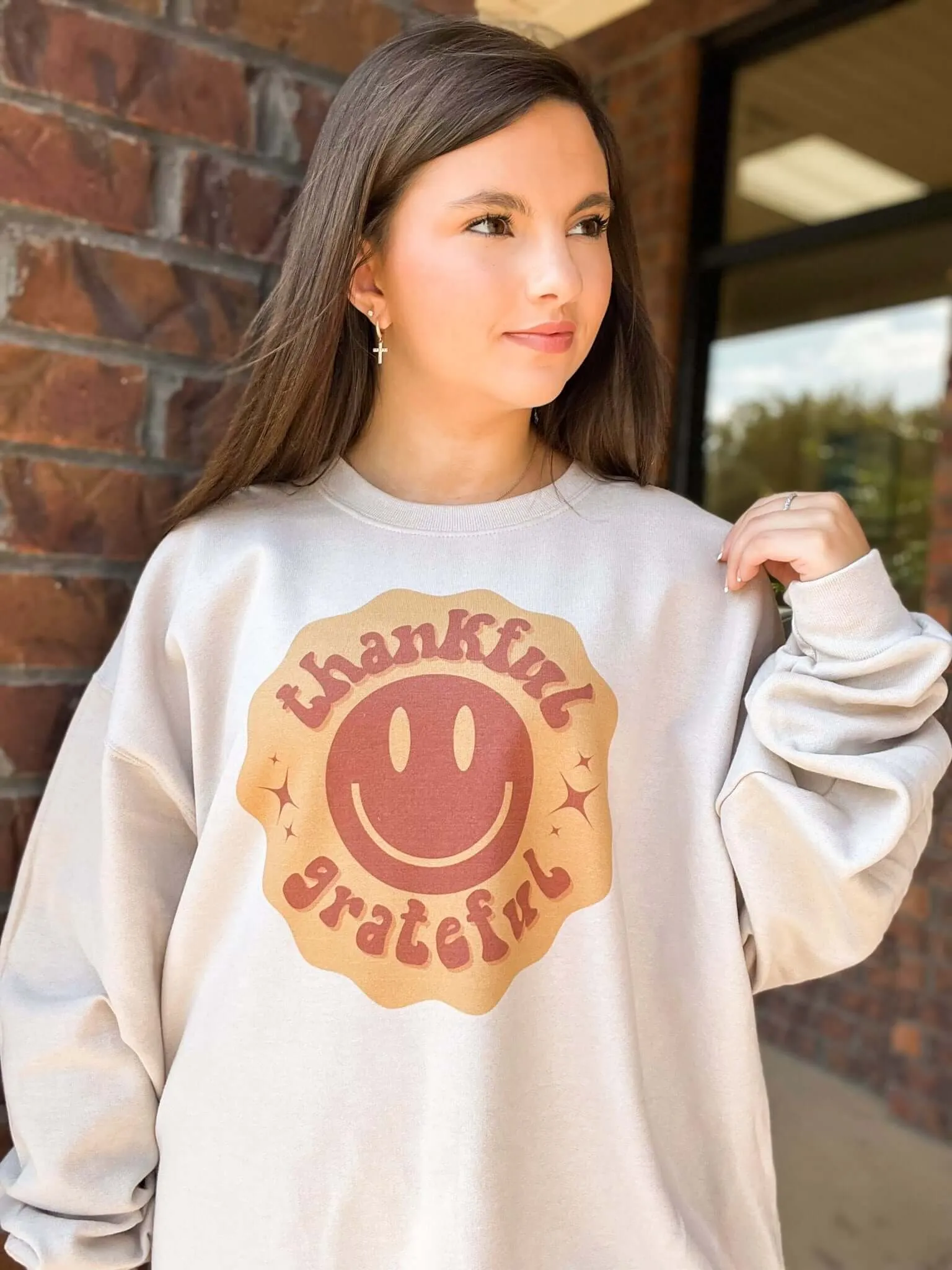 Thankful & Grateful Graphic Sweatshirt