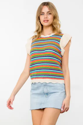 That Girl Knit Striped Top-THML