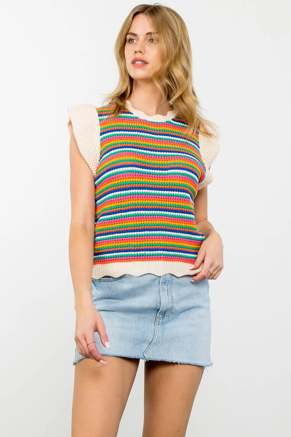 That Girl Knit Striped Top-THML