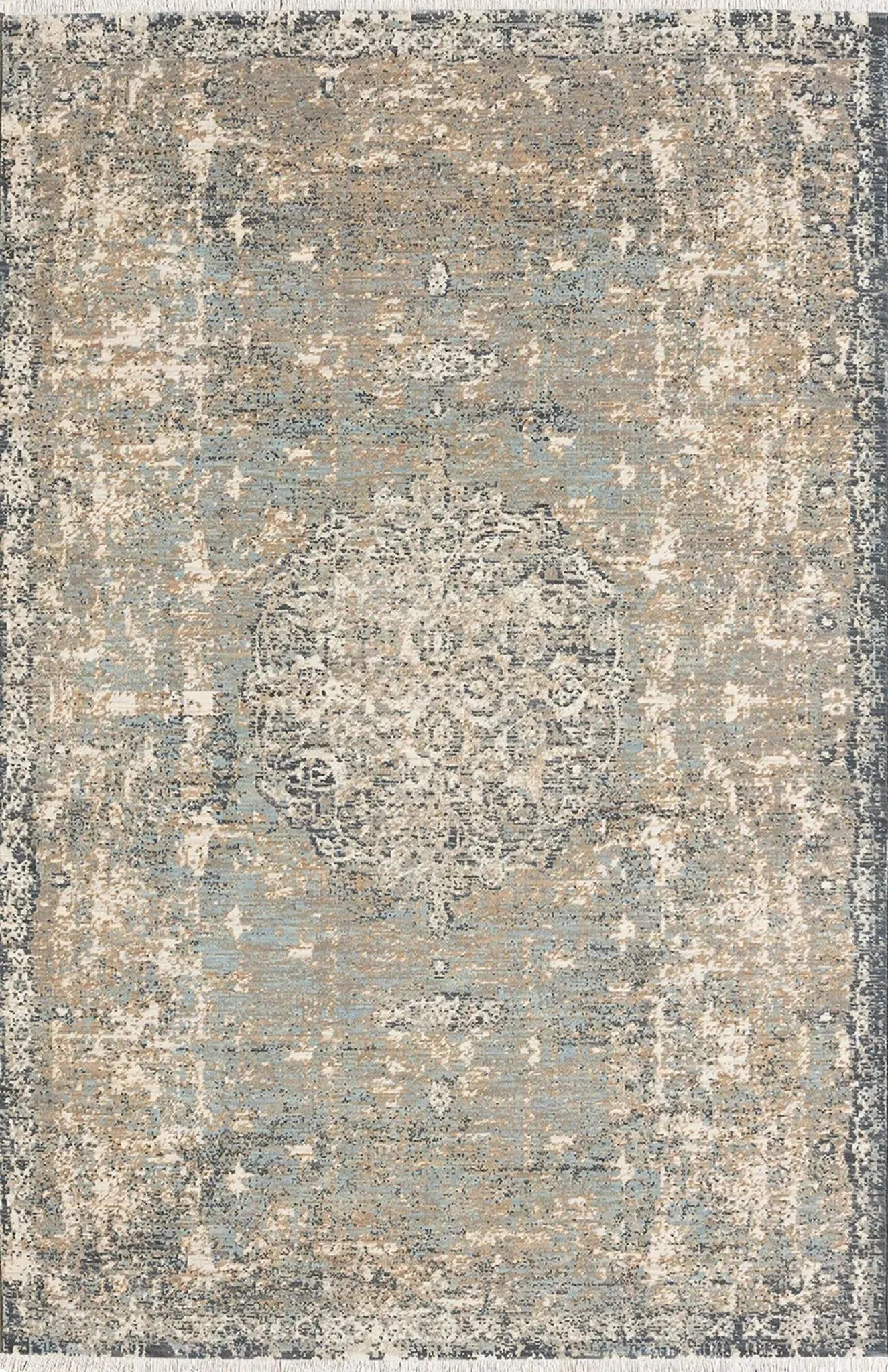 Titanium 39400 16014 Floret Seaglass By Patina Vie Rug