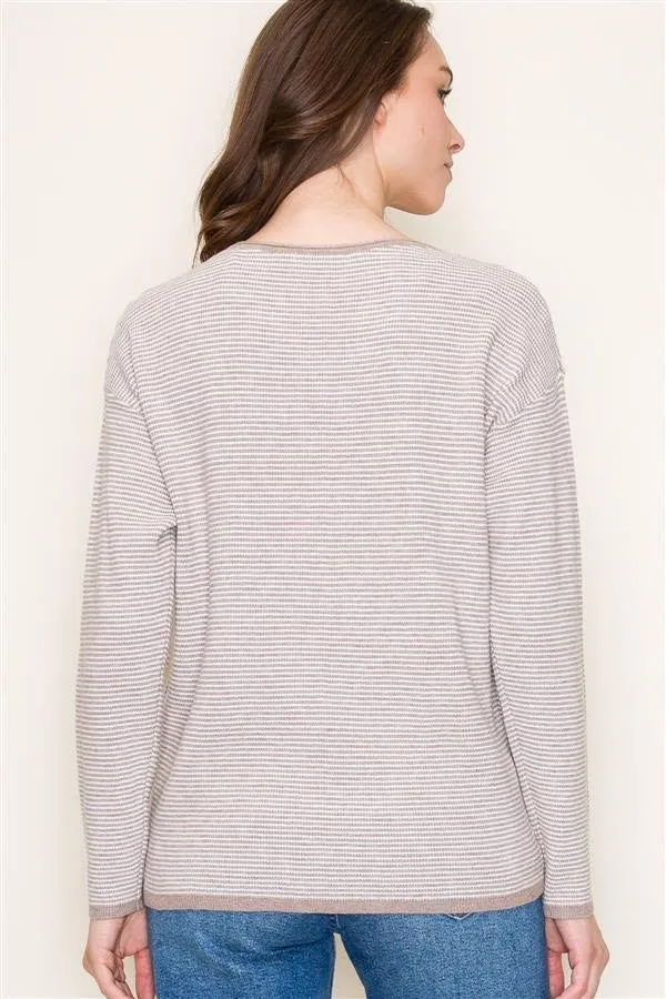 Two Tone Textured Pullovers - 4 Colors! - FINAL SALE