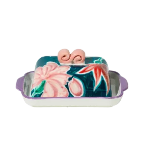 Vaisselle Boutique Floral Butter Dish