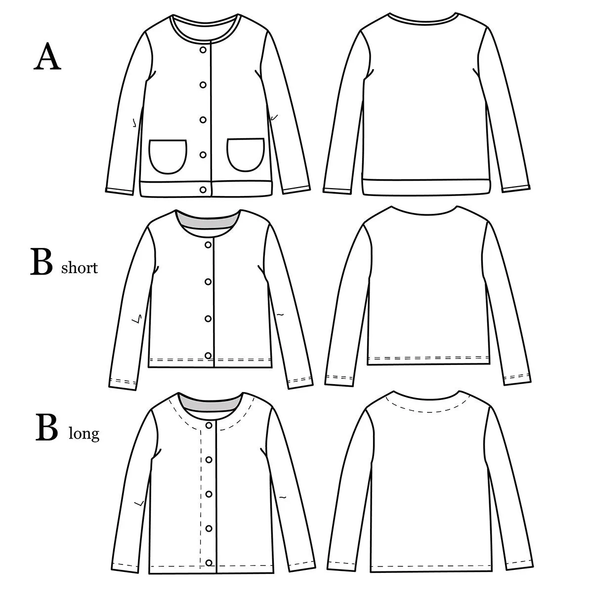 Vic unisex Cardigan - Kids 3/12Y - Paper Sewing Pattern