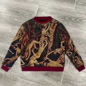 vintage print art sweatshirt