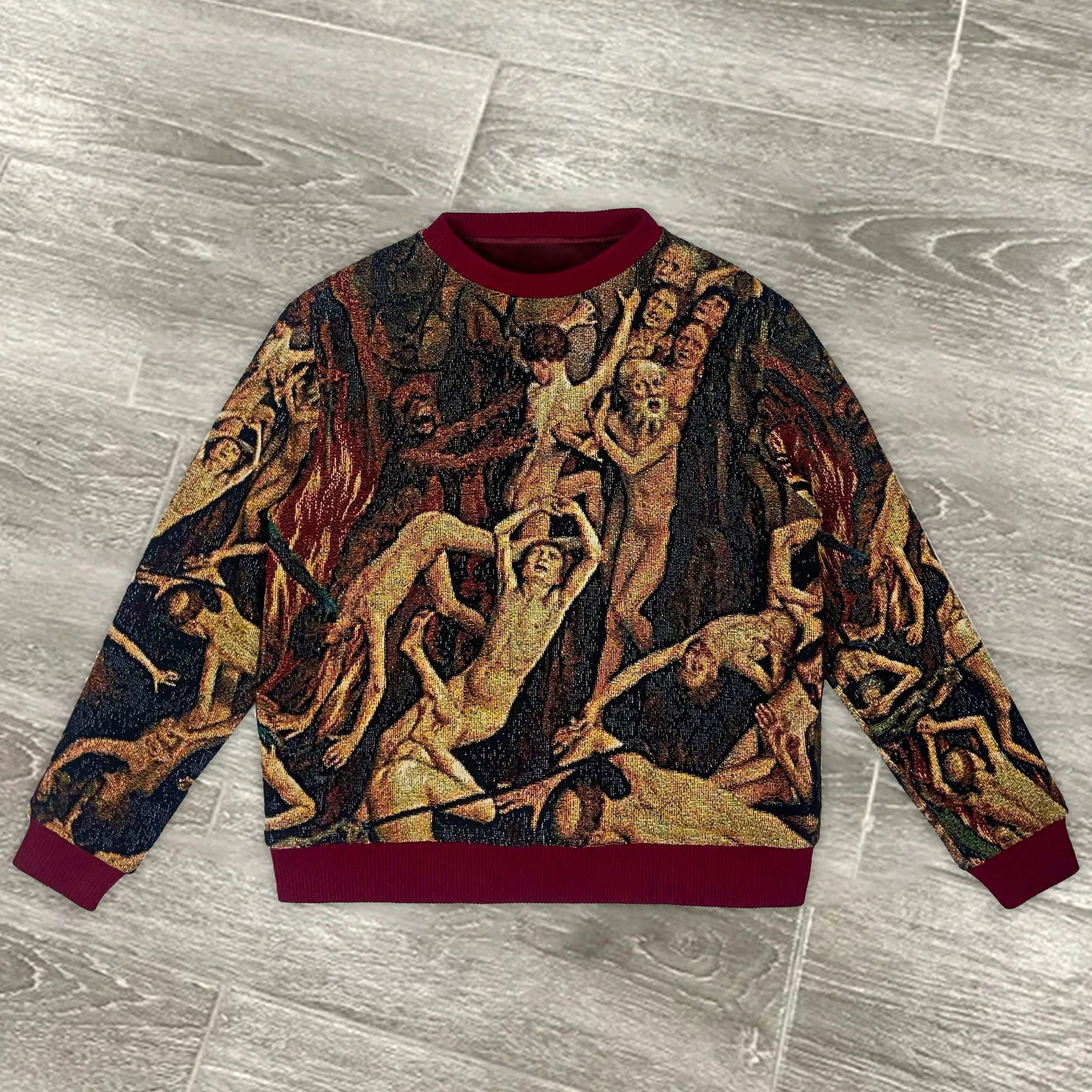 vintage print art sweatshirt