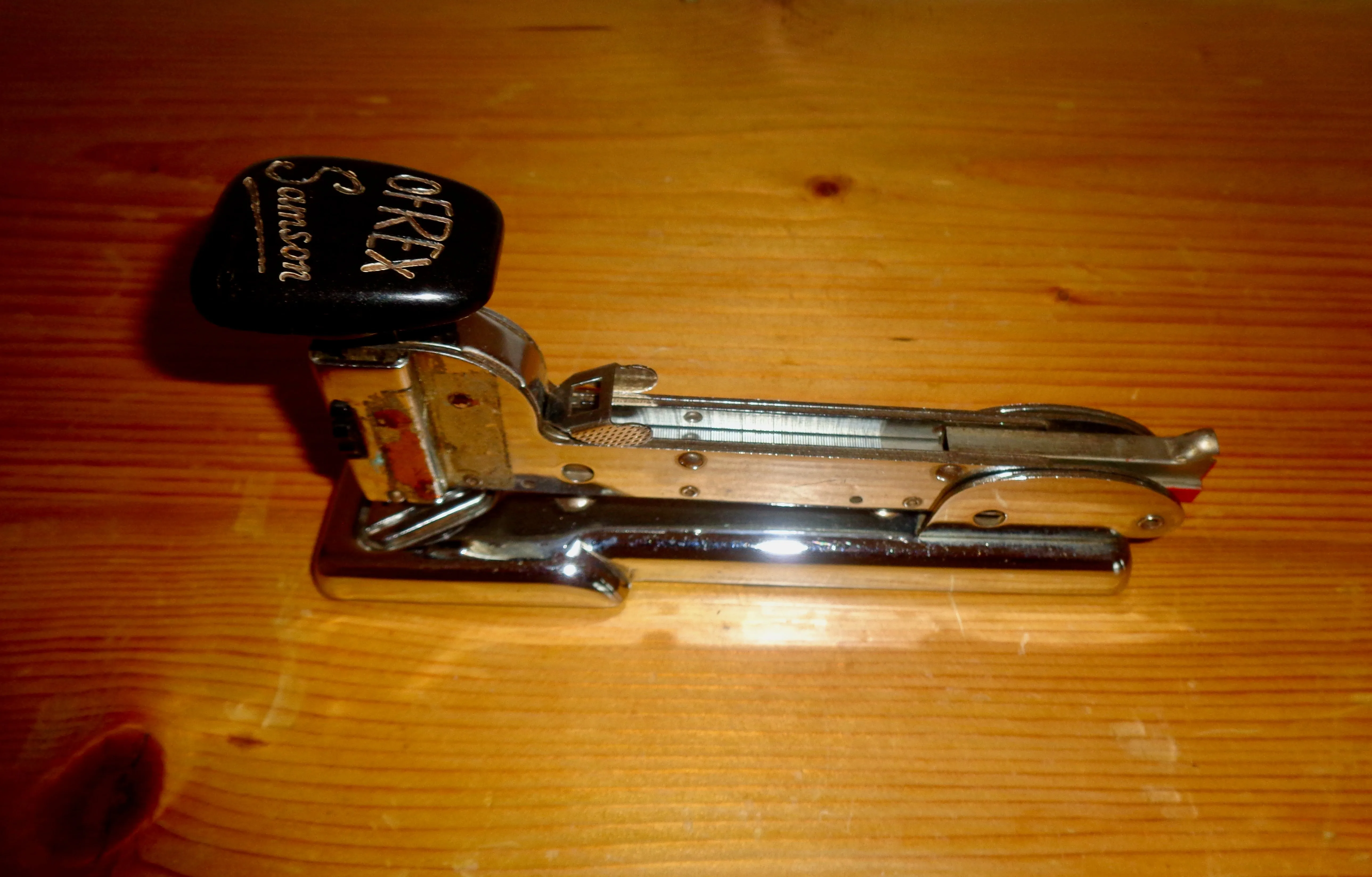 Vintage Small Metal Ofrex Sansom 60 Desk Stapler