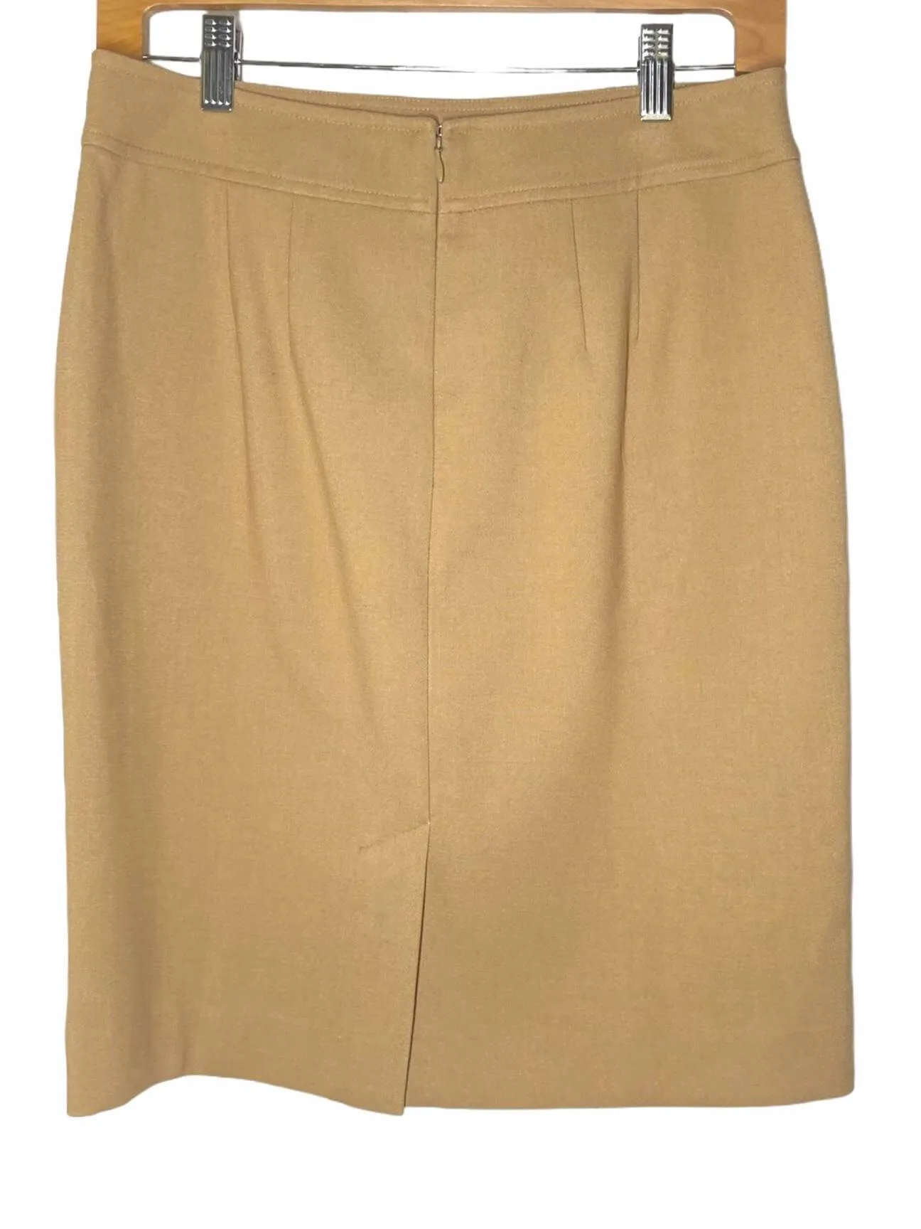 Warm Autumn Camel Button Pocket Skirt