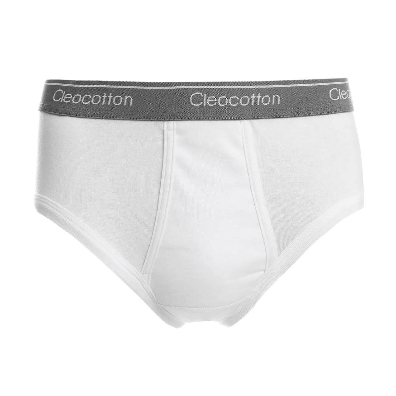 WHITE CLEOCOTTON PREMIUM COTTON RICH SLIP BRIEF - 4 PK