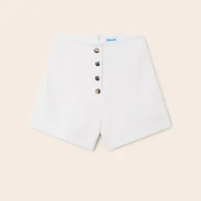 WHITE CREPE SHORT FOR GIRLS