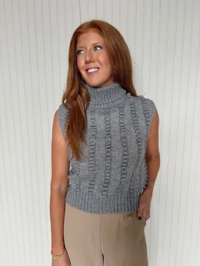 Willow Turtle Neck Textured Knit Vest