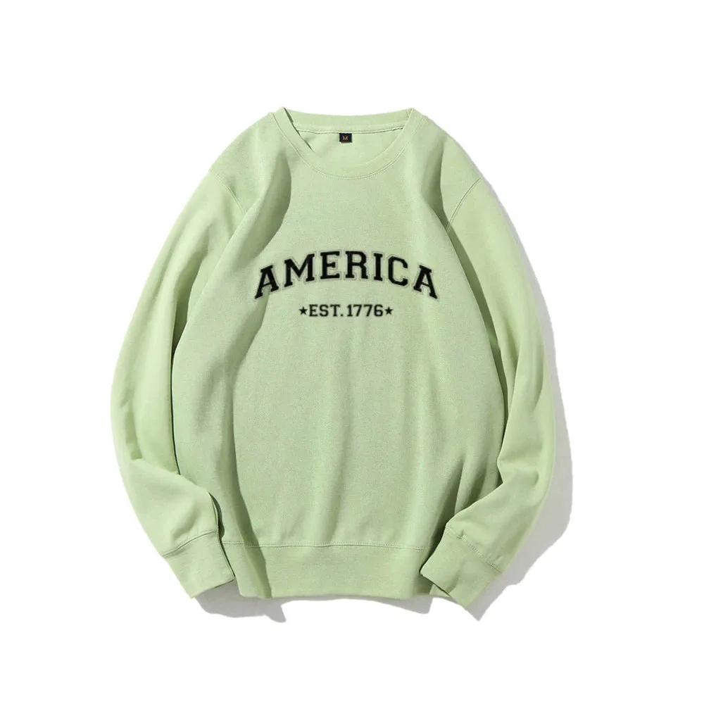 Women American Est 1776 Graphic Sweatshirts