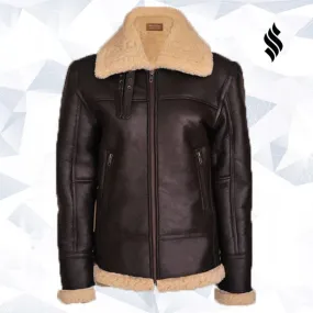 Women B3 Bomber Shearling Aviator Jacket