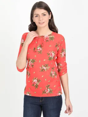 Women Printed Casual Short top