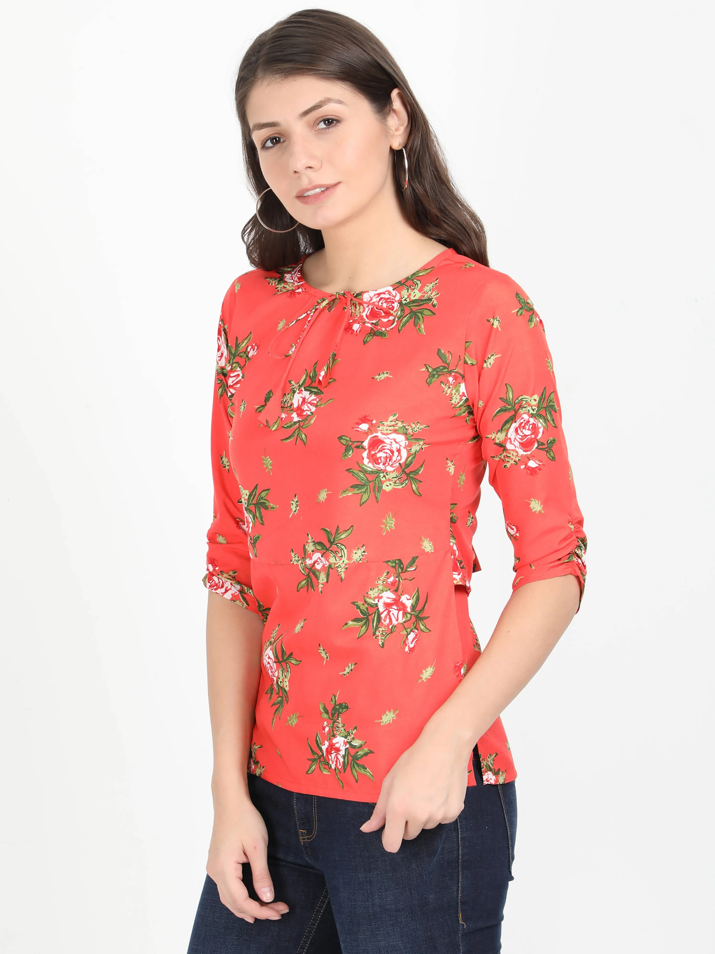 Women Printed Casual Short top