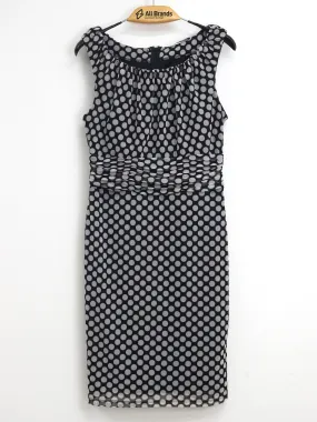 Women's Polka Dots Dress,Black/White