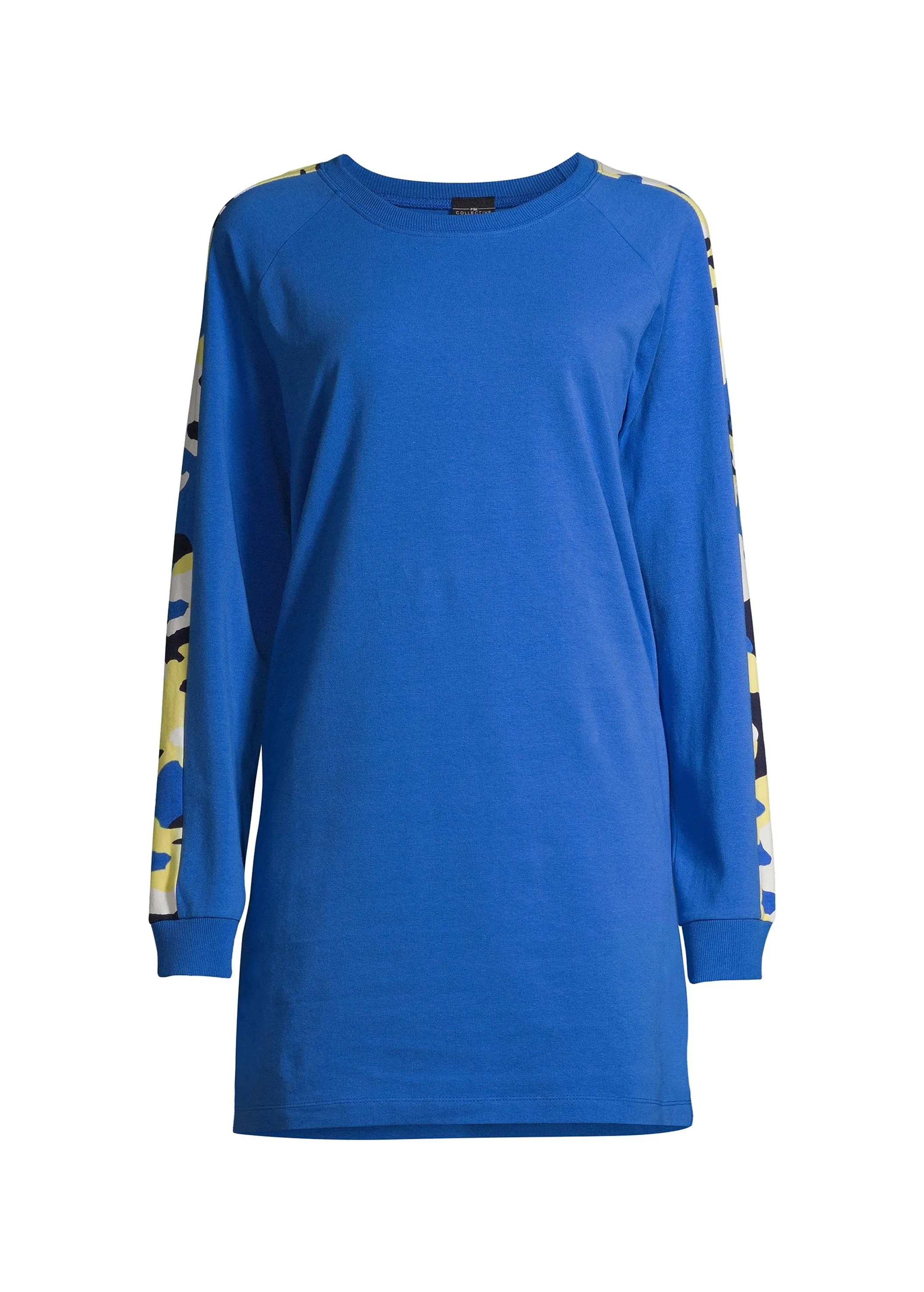 Women's Printed Sweatshirt Dress,Blue