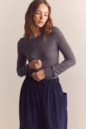 Wool blend lightweight knit top